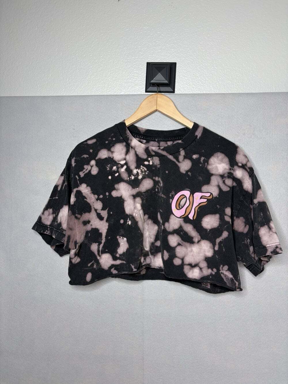 Odd Future Tie Dye Graphic Logo T Shirt Women Cropped Hip Hop LARGE